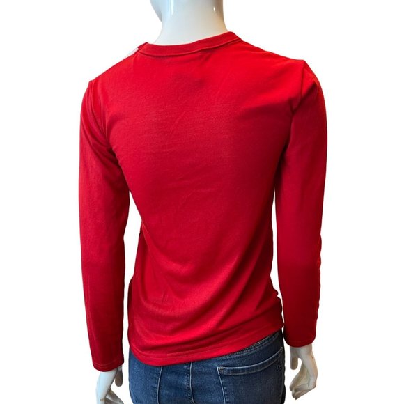 Wondershop Womens Holiday Christmas Sleepwear Shirt Long Sleeve Red Size 12 - Picture 3 of 8